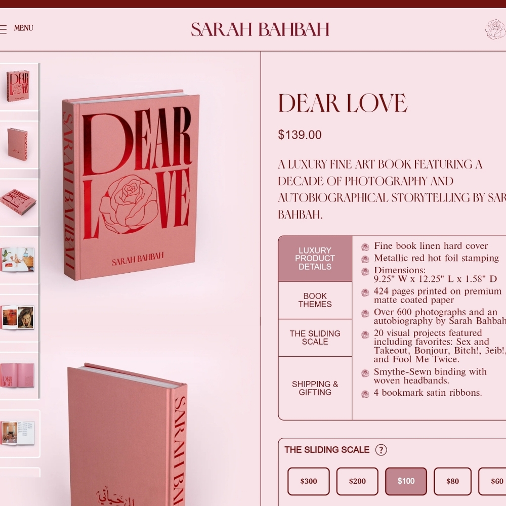 Sarah Bahbah Dear Love Book